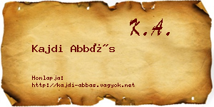 Kajdi Abbás névjegykártya